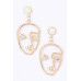 Alloy Face Earring - CC-WH2001040