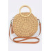 Faux Straw Round Wood Handle Bag Collection - CC-WH2001079