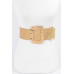 Rectangle Metal Buckle Stretch Straw Belt Collection - CC-WH2001089