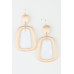 Contemporary Stone Frame Drop Earrings - CC-WH2001156
