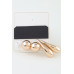 Multi Teardrop N Pearl Earrings Set - Designer Style - CC-WH2001161