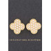 Pearled Clover Stud Earrings - Designer Style - CC-WH2001163