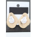 Abstract Etched Stone Stud Earrings - Designer Style - CC-WH2001169