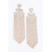 Crystal-studded Fringe Earring - CC-WH2001174