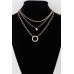Multilayer Lin Linked Ring Necklace - CC-WH2001193