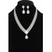 Crystal-studded Necklace Set - CC-WH2001212