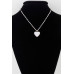 Pearled Marble Heart Necklace - Designer Style - CC-WH2001221