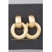 Polished Ring Drop Earrings - Designer Style - CC-WH2001243