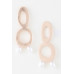Open Abstract Pearl Drop Earrings - Designer Style - CC-WH2001271