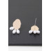 Triple Pearled Drop Earrings - Designer Style - CC-WH2001273