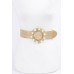 Metallic Stretch Waistband W/pearl Alloy Bucklt - CC-WH2001287