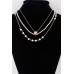 Triple Ring Beaded Necklace - Designer Style - CC-WH2001319