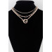 Triple Toggle Linked Necklace - CC-WH2001321