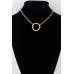 Hammered Hoop Linked Necklace - CC-WH2001322