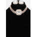 Crystal-studded Necklace Set - CC-WH2001353