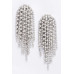 Crystal-studded Fringe Earring - CC-WH2001355