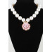 Shiny Pearled Seashell Necklace - Designer Style - CC-WH2001414