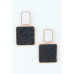 Crosshatch Frame Style Earrings - Designer Style - CC-WH2001423