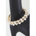 Double Pearled Cuff Bracelet - Designer Style - CC-WH2001458