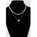 Checkered Clover Pearl Linked Necklace - CC-WH2001535