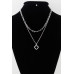 Double Open Clover Linked Necklace - CC-WH2001536