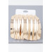 Shiny Ribbed Curve Earrings - Designer Style - CC-WH2001538