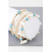 Multi Stone N Pearl Beaded Bracelet - Designer Style - CC-WH2001551