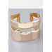 Shiny Double Open Cuff Bracelet - Designer Style - CC-WH2001554