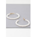 Multi Pearl Hoop Earrings - Designer Style - CC-WH2001560