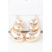 Shiny Curved Teardrop Earrings - Designer Style - CC-WH2001567