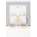 Shiny Beaded Hoop Earrings - Designer Style - CC-WH2001572