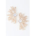 Diamond Crystal-studded Flare Earrings - CC-WH2001574