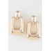 Shiny Contemporary Frame Drop Earrings - CC-WH2001810