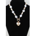 Multi Stone Heart Toggle Necklace - Designer Style - CC-WH2001822