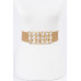 Multi Stone Metallic Straw Stretch Belt - CC-WH2002025