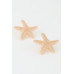 Hammered Starfish Stud Earrings - Designer Style - CC-WH2002035