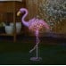 Leaning Solar Flamingo Statue