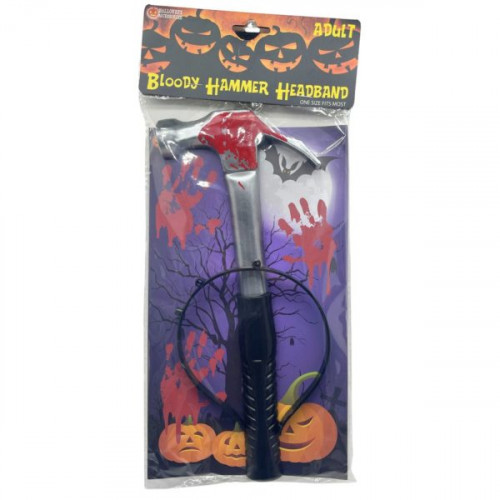 Bloody Hammer Headband Halloween Costume Accessory Bloody Hammer Headband Halloween Costume Accessory