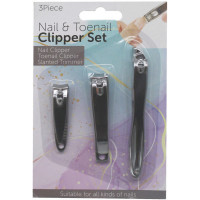 3 Piece Fingernail Clipper Tool Set