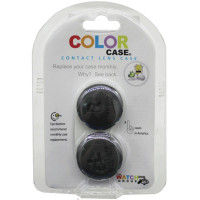 Color Case Black Screw Top Contact Lens Case