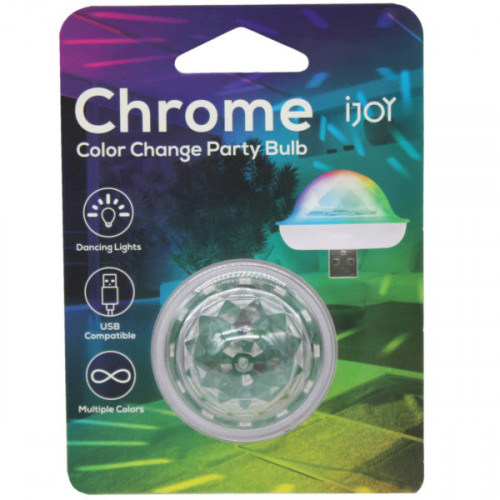 iJoy Chrome Color Changing USB Party Bulb iJoy Chrome Color Changing USB Party Bulb