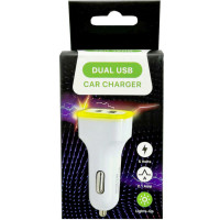 5 Volt 2.1 Amp 2 Port USB Light Up Car Charger