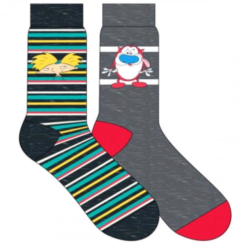 2 Pack Nickelodeon Mens Crew Socks Size 10-13 in Grey Color 2 Pack Nickelodeon Mens Crew Socks Size 10-13 in Grey Color