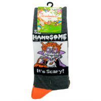 2 Pack Halloween Rugrats Mens Crew Socks Size 10-13 in Grey Color