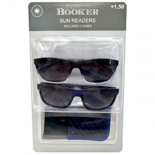 Sunglass Readers 2 Pack With 2 Soft Shell Cases in Assorted Designs and Powers Sunglass Readers 2 Pack With 2 Soft Shell Cases in Assorted Designs and Powers