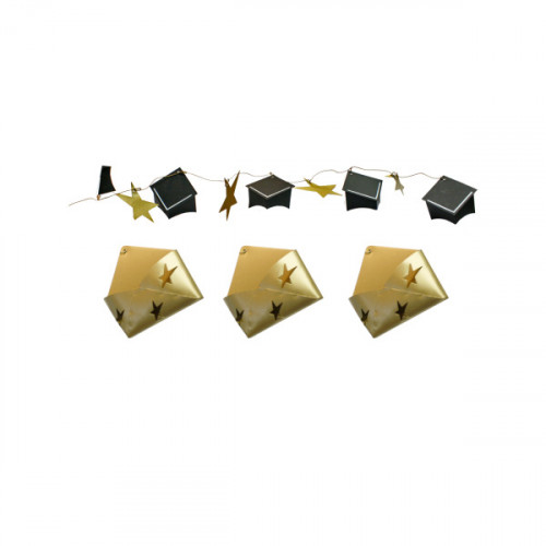 Metal Graduation Ornaments and Metal Banner Metal Graduation Ornaments and Metal Banner