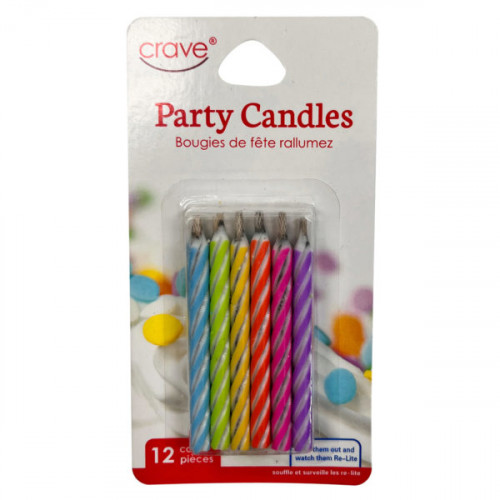 Crave 12 Pack Relighting Party Candles Crave 12 Pack Relighting Party Candles
