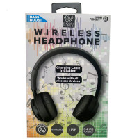 Black Wireless Over-Ear Headphone Set