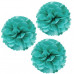 DIY 3 Count Decorative Blue Pom Poms DIY 3 Count Decorative Blue Pom Poms