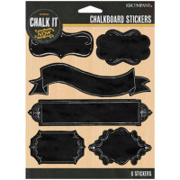 6 Count Chalk it Now Chalkboard Stickers